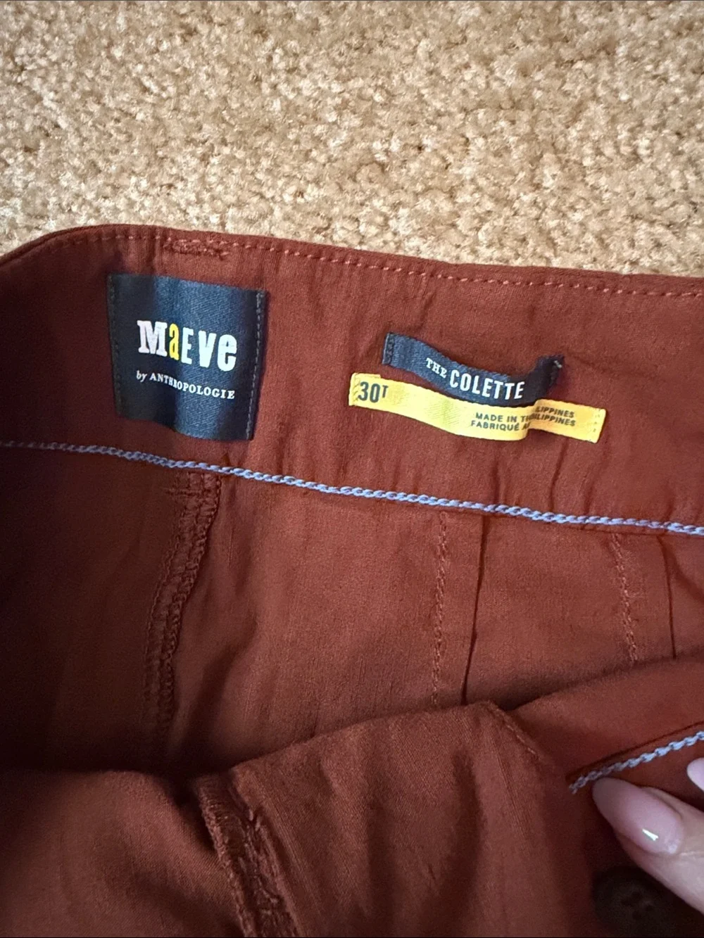 Anthropologie Maeve Colette Full Length Lightweight Pants 30T - Picture 4 of 7